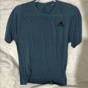Adidas Blue Short Sleeve Tee Moisture-Wicking Athletic Shirt
